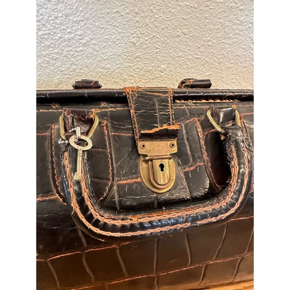 Upjohn Homa Doctors Bag,KEY,Welch Allyn Otoscope, NAVANE Hammer,Stethoscope 0885 - Picture 3 of 11